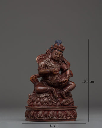 Oxidized Abundance Deity Dzambhala Statue