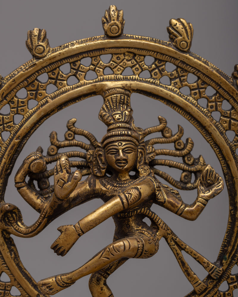 Handcrafted Brass Nataraja Statue | Embodiment of Cosmic Dance