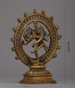 Handcrafted Brass Nataraja Statue | Embodiment of Cosmic Dance