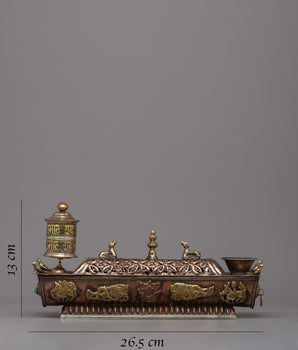 Prayer Wheel with Incense Burner | Enhancing Your Spiritual Atmosphere