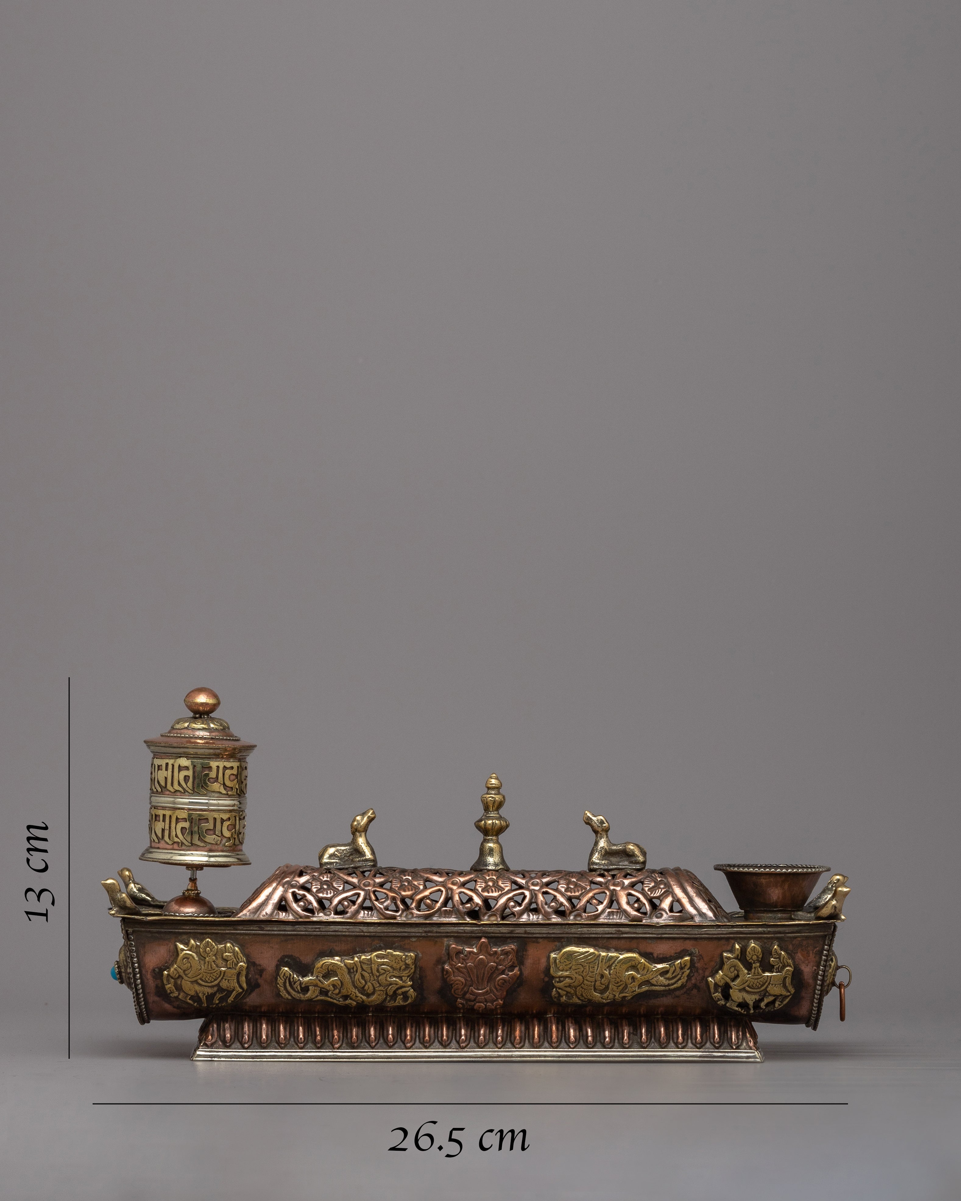 Prayer Wheel with Incense Burner | Enhancing Your Spiritual Atmosphere