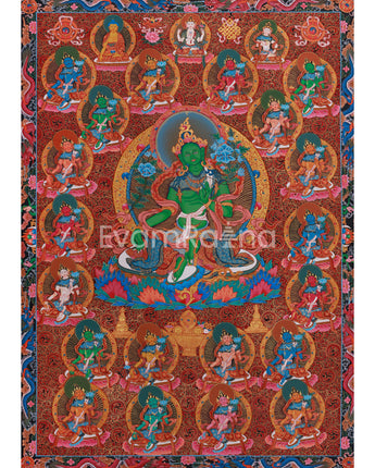 Divine 21 Taras Thangka Print