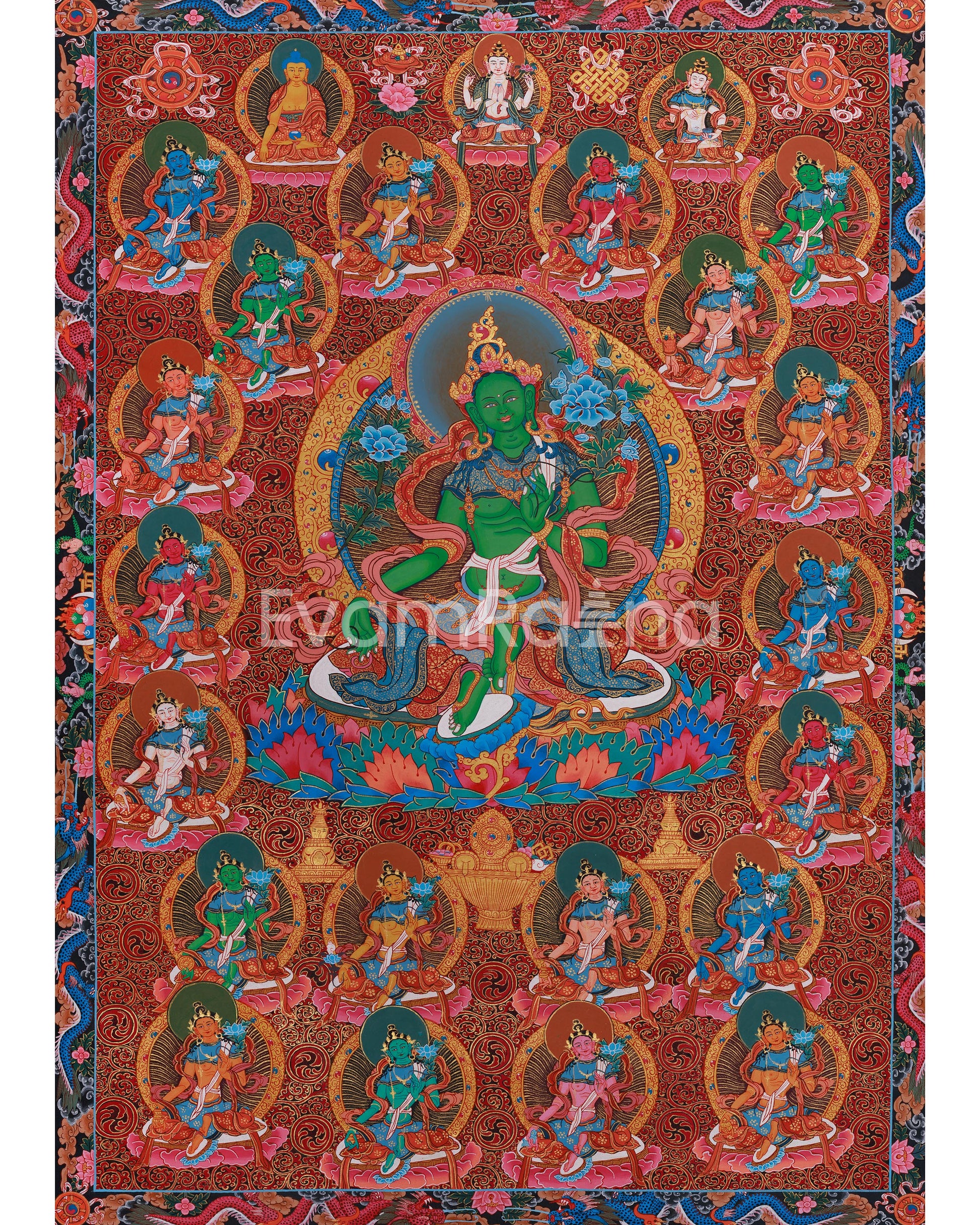 Divine 21 Taras Thangka Print