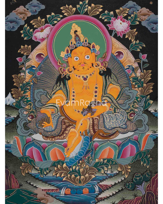 Dzambala Thangka Painting 