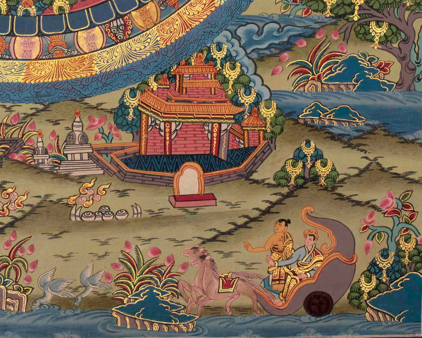 Blue Medicine Buddha Mandala Thangka Painting | The Buddha of Healing