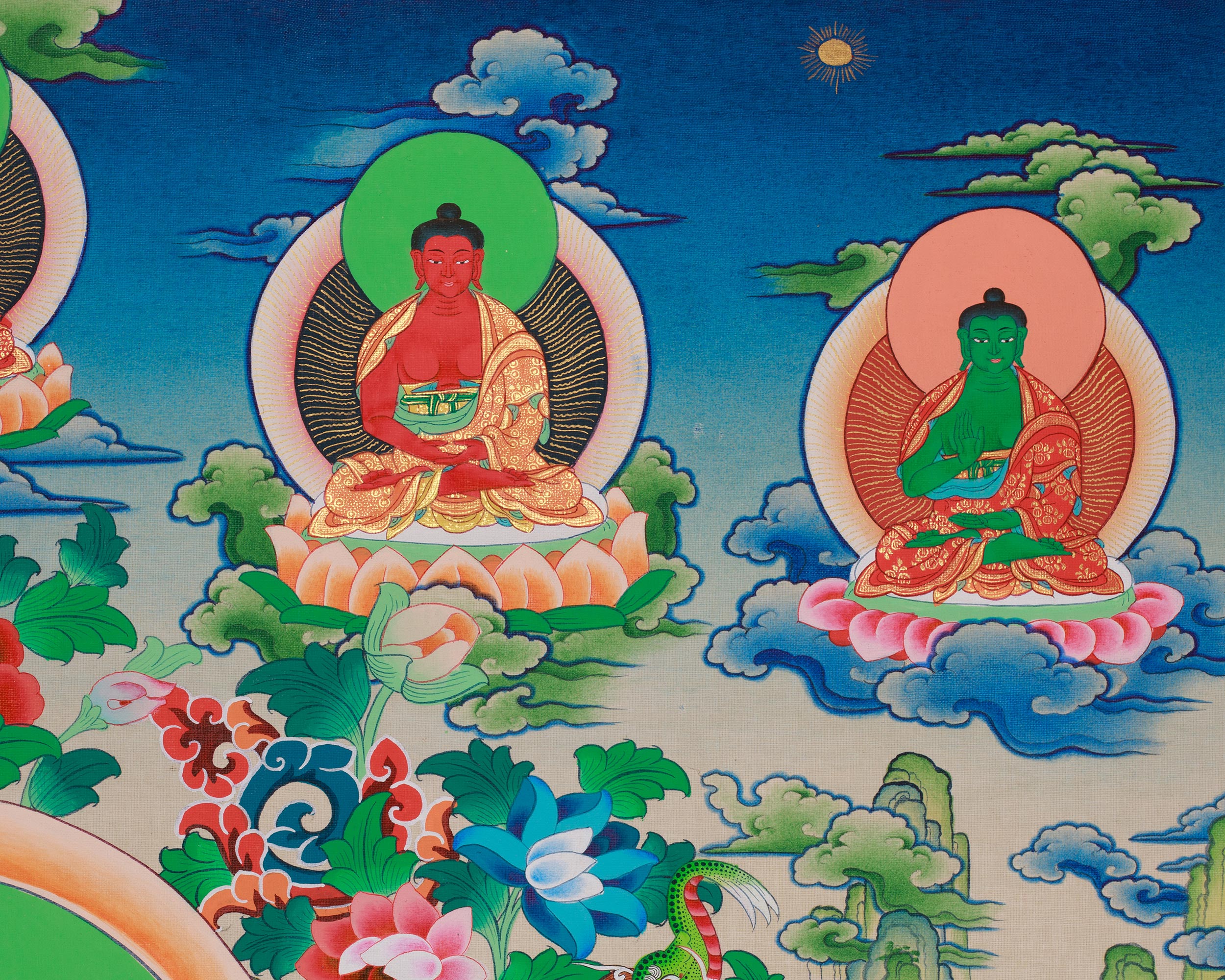 Vajrayana deity Manjushri Art | Bodhisattva of Transcendent Wisdom