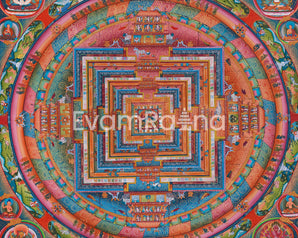 Sacred Chakrasamvara Mandala Canvas Print | Tibetan Art for Vajrayana Practice