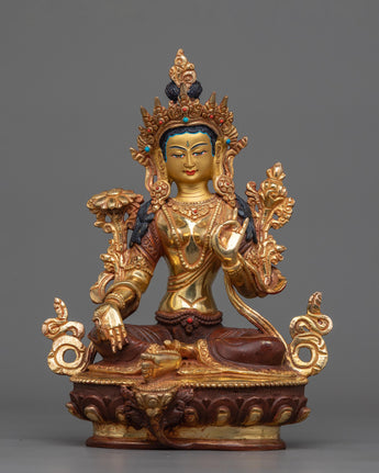 Green Tara 9 Inch Statue