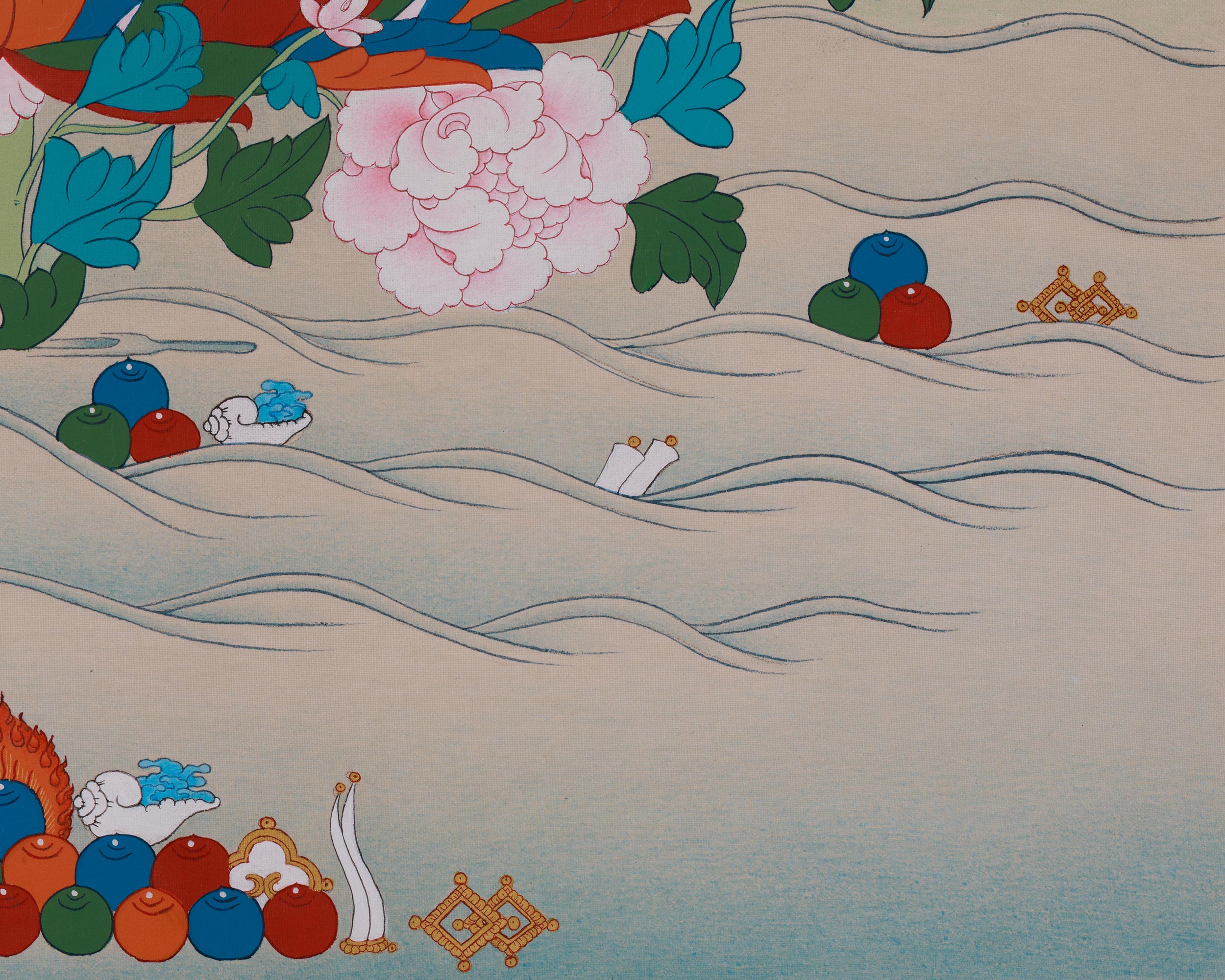 Traditional Guru Rinpoche with Consort Thangka | Representing Wisdom and Transformation