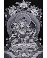 Vajrasattva with Consort Paubha Art