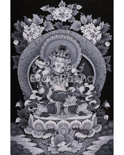 Vajrasattva with Consort Paubha Art