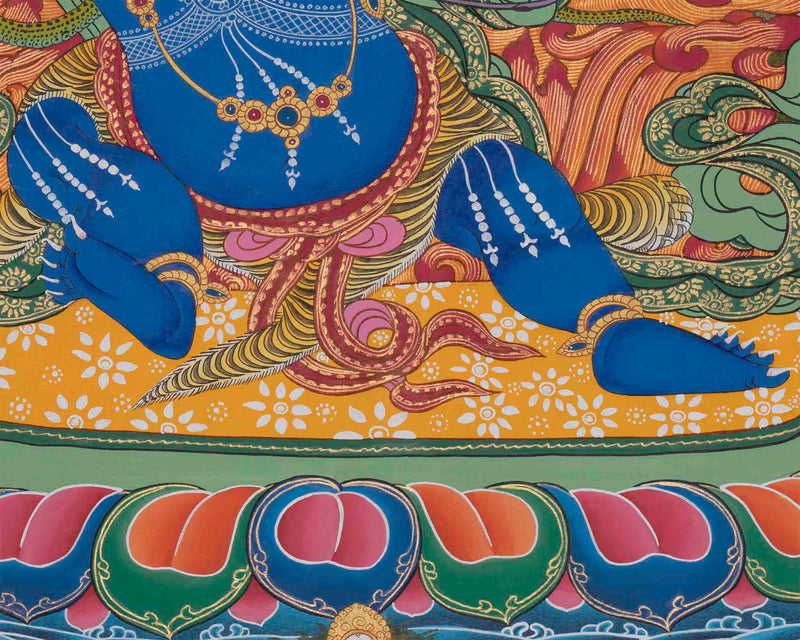 Original Hand-Painted Vajrapani Thangka | Tibetan Wall Hanging