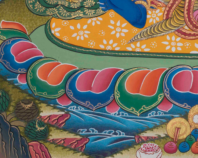 Original Hand-Painted Vajrapani Thangka | Tibetan Wall Hanging