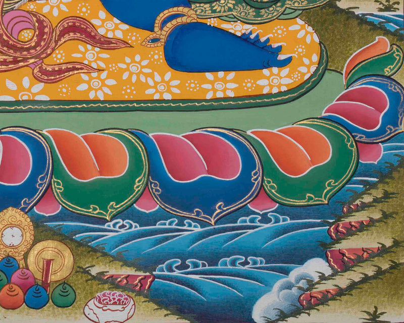 Original Hand-Painted Vajrapani Thangka | Tibetan Wall Hanging