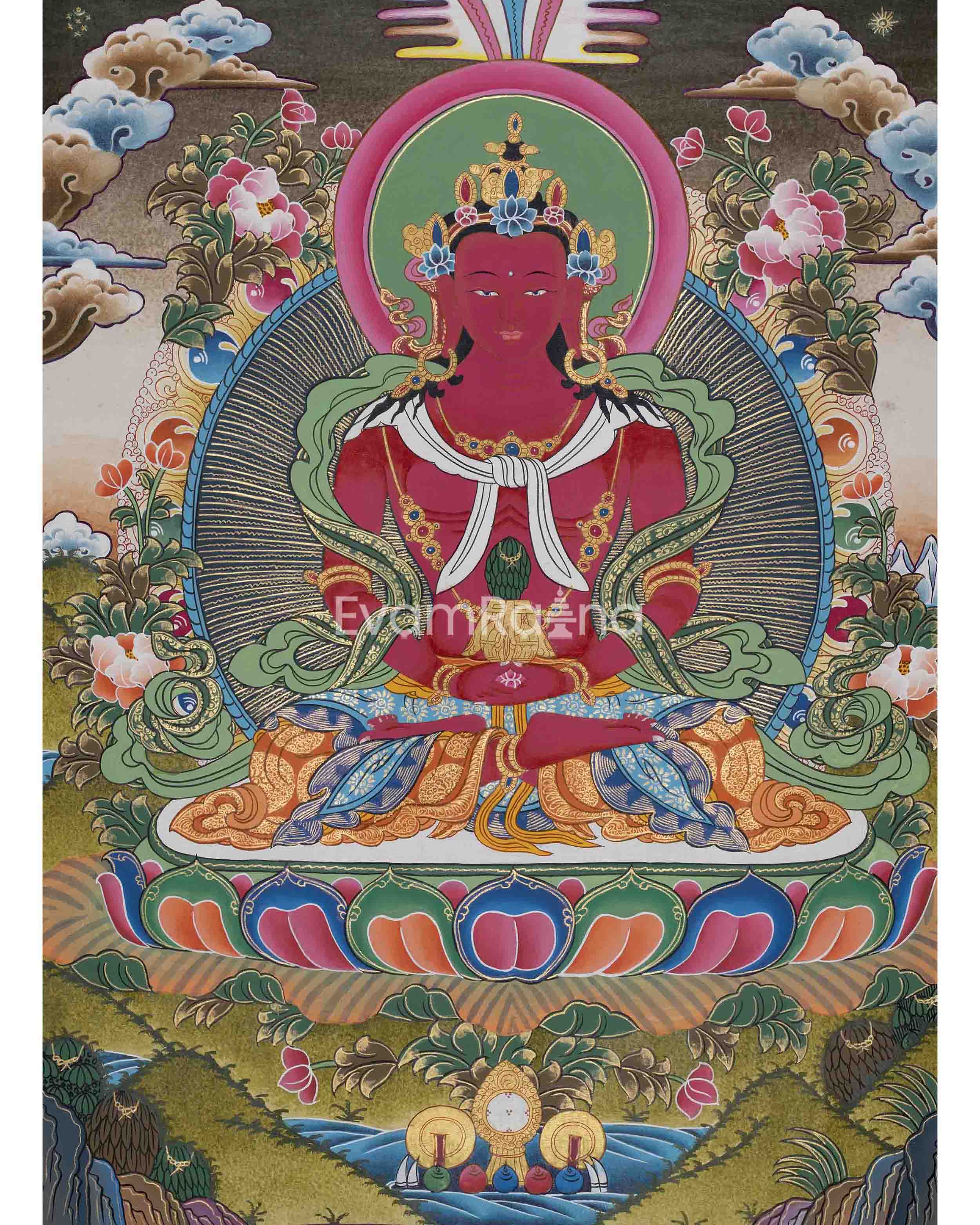 Genuine Hand-Painted Amitayus Buddha
