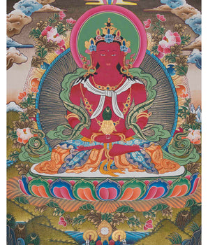 Genuine Hand-Painted Amitayus Buddha | Traditional Arts For Home Decor