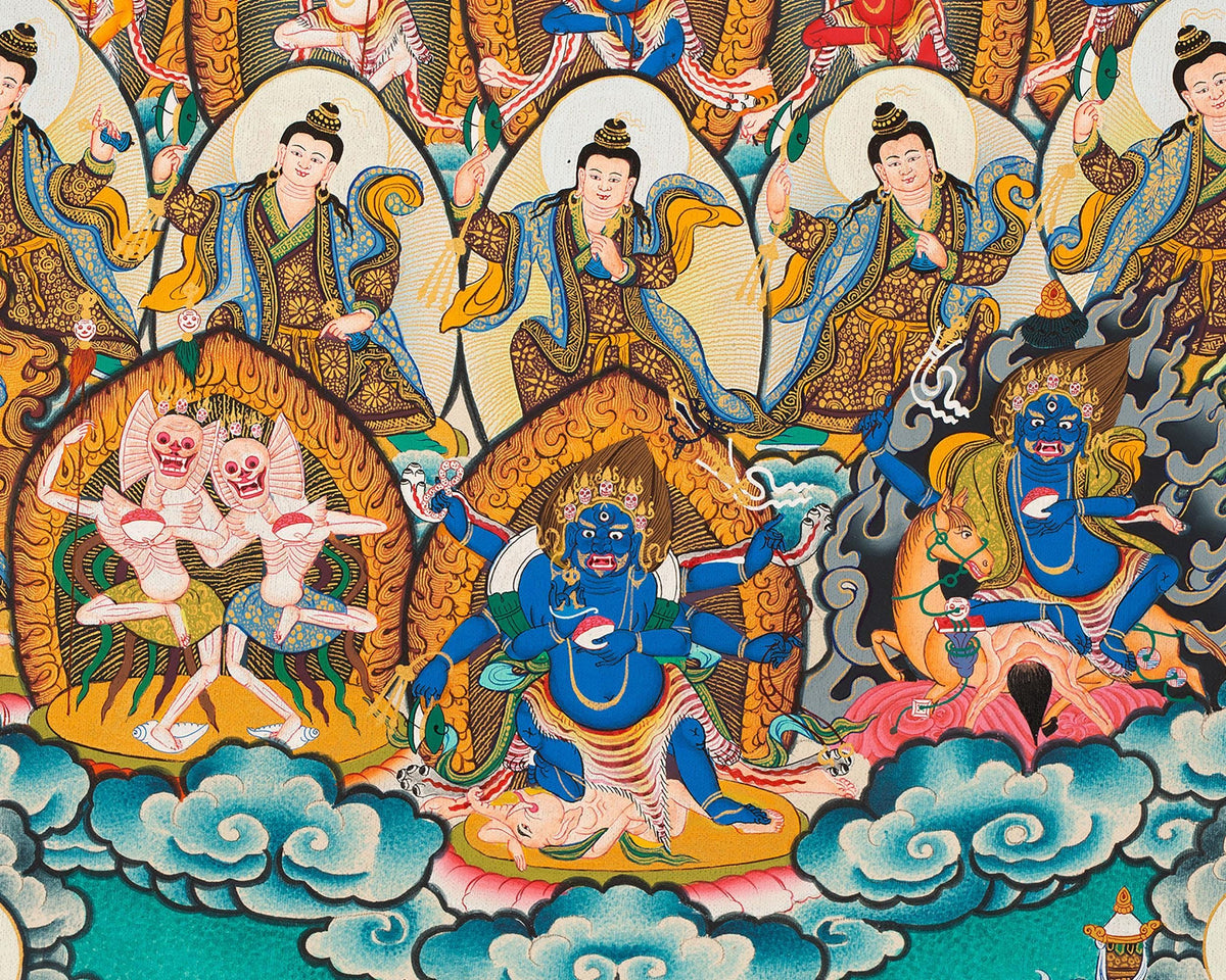 Machig Labdron Lineage Tree Print | Tibetan Traditional Artwork