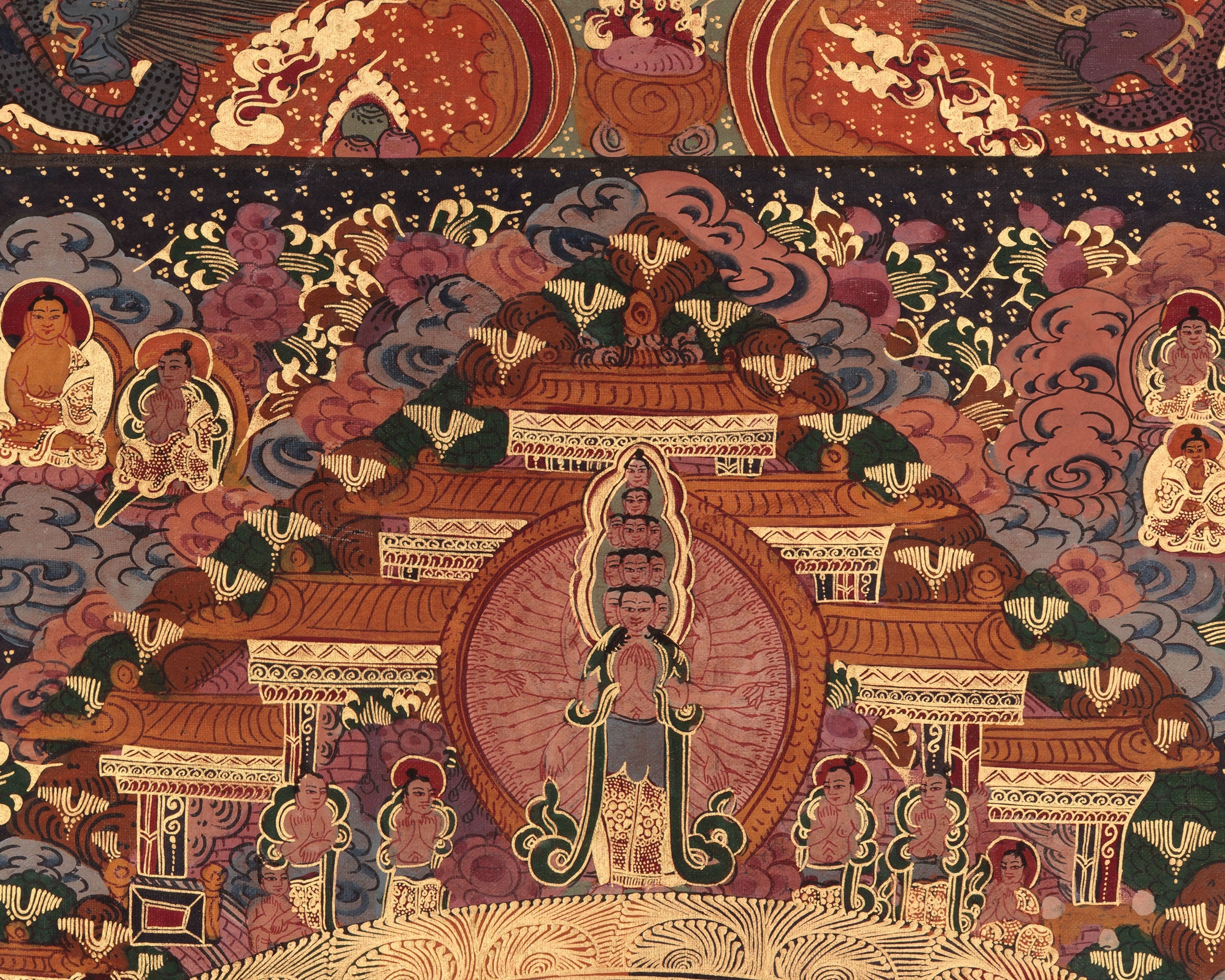 Buddha Mandala Thangka Painting | Himalayan Artwork of Wisdom, Peace, and Awakening