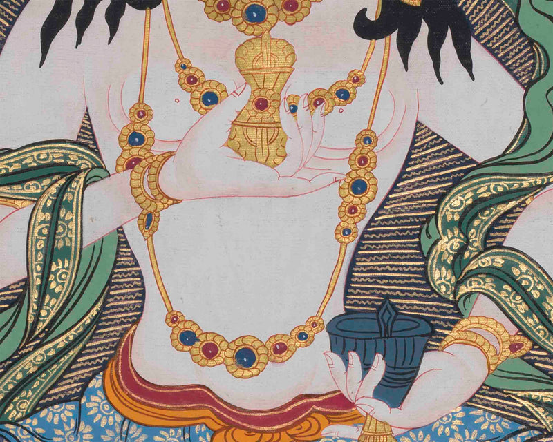 Vajrasattva Shakti Thangka |  Hand-Painted Himalayan Art