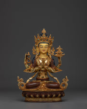 Handmade Avalokiteshvara Copper Statue