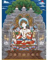 White Tara's Blessings In Thangka 