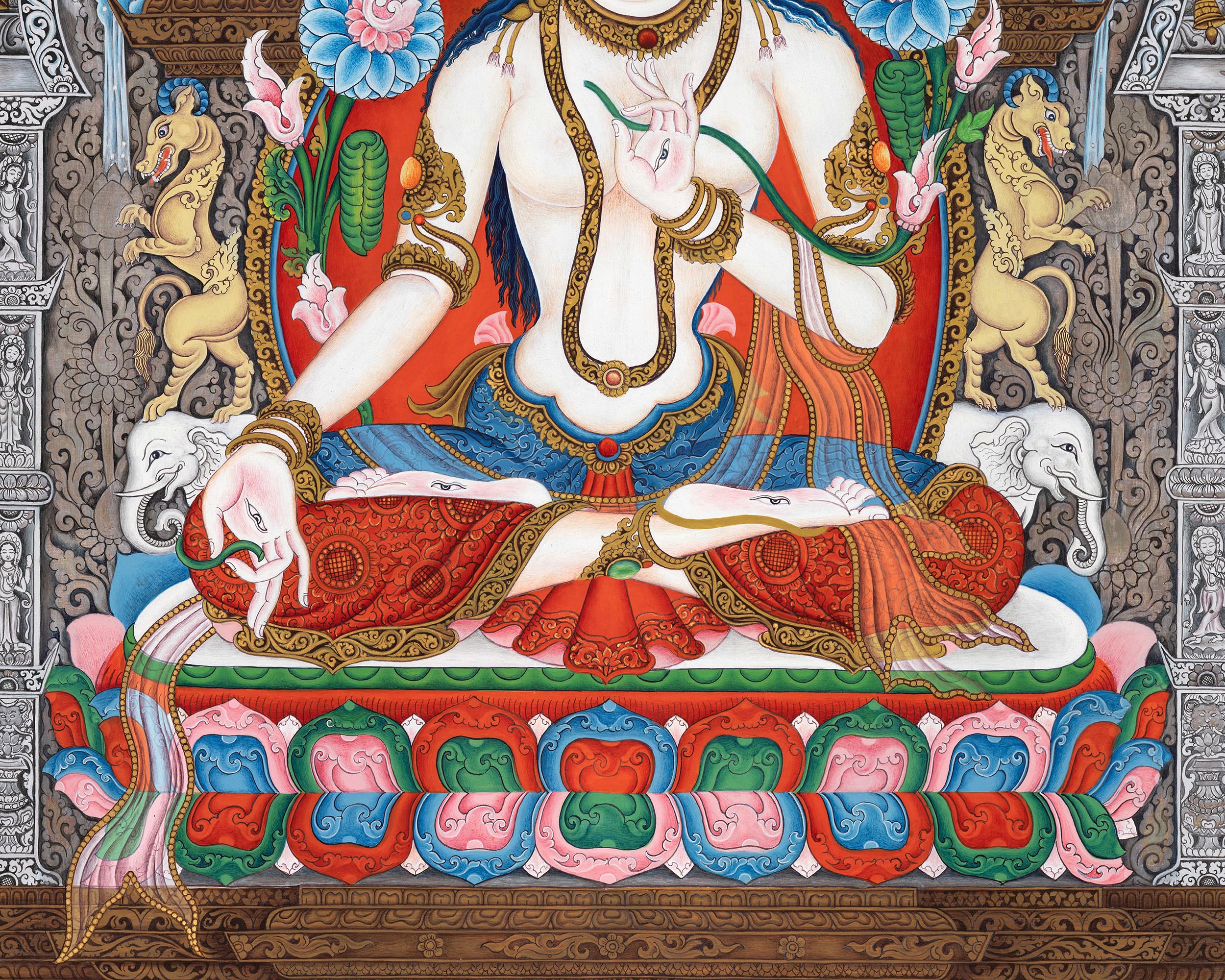 White Tara's Blessings In Thangka | Evoke Healing and Compassion with Divine Art | Your Path to Inner Peace