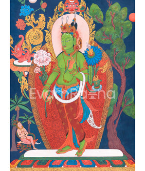 Traditional Arya Tara Thangka Painting