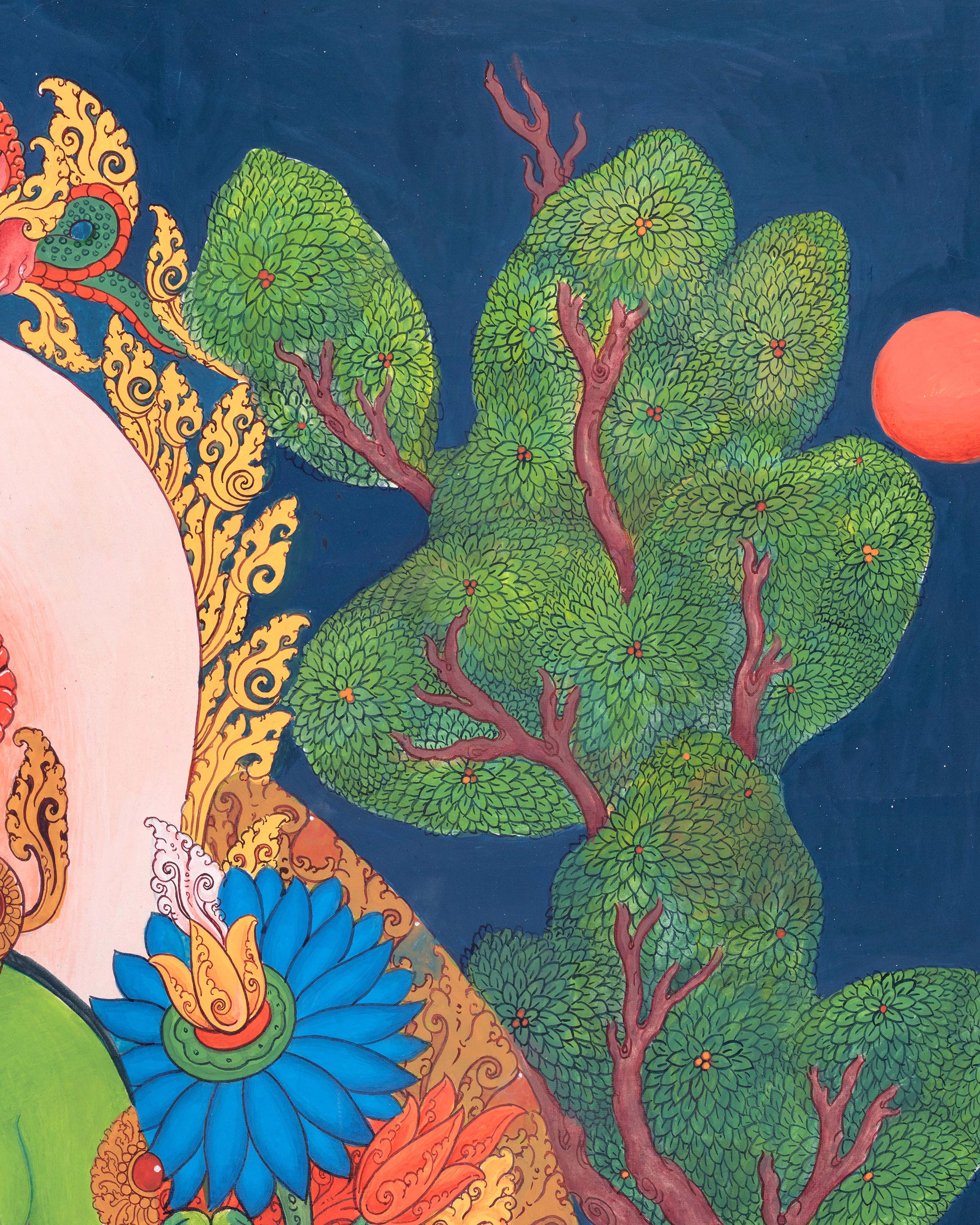 Traditional Arya Tara Thangka Painting | Mother Tara Goddess of Compassion