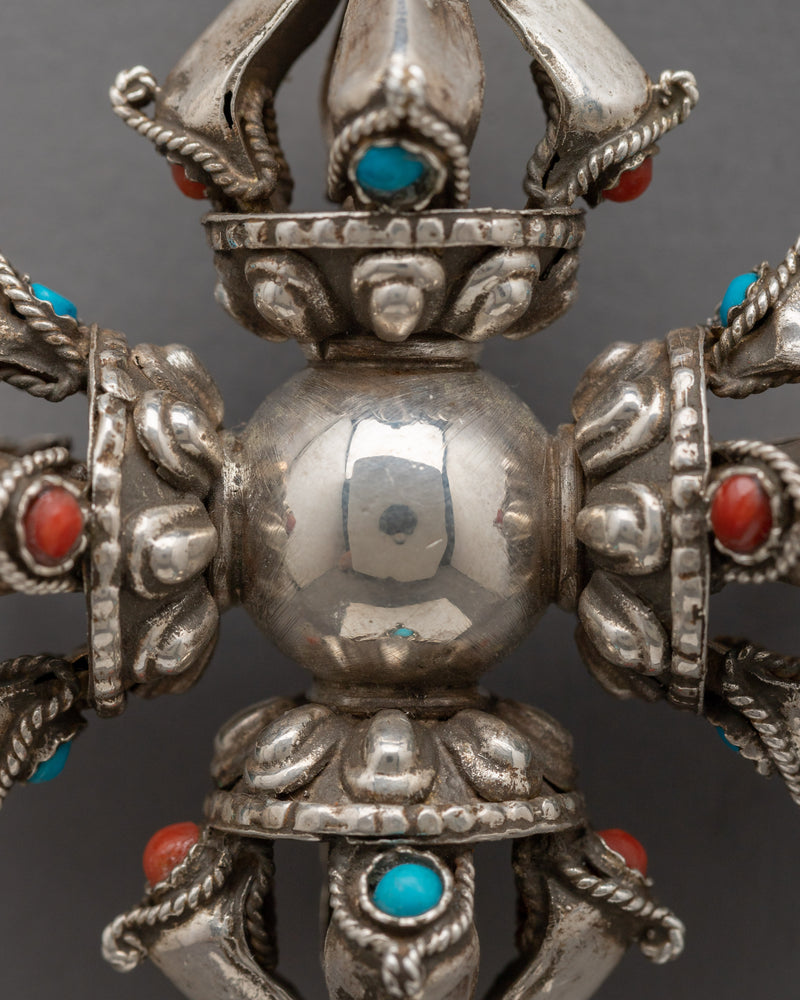 Tibetan Double Vajra Locket | Buddhist Dorje Prayer Pendant