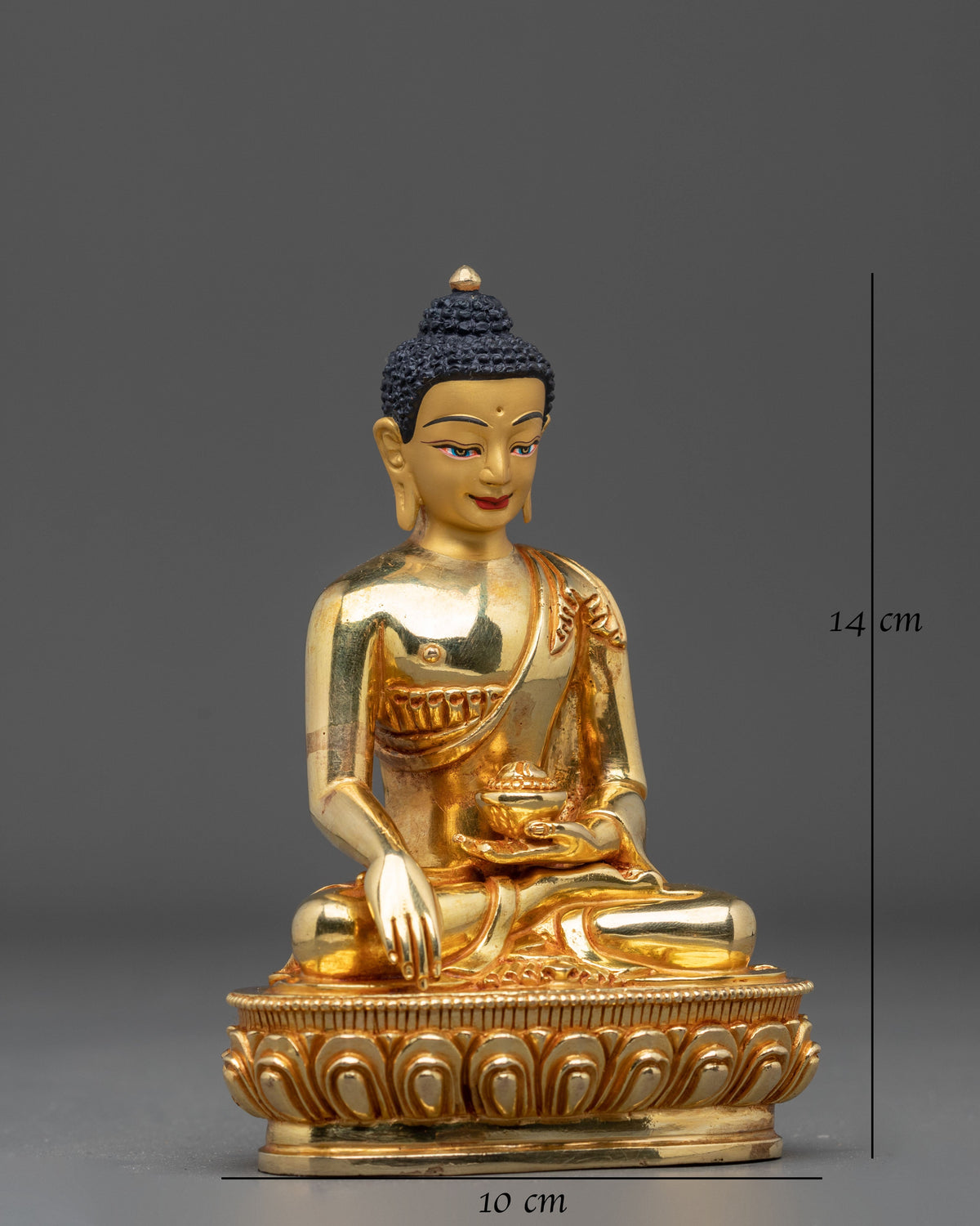 Divine Shakyamuni Buddha Statue | 24K Gold Gilded Buddhist Sculpture