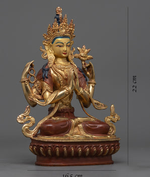 Four Armed Chenrezig Rupa | Compassionate Bodhisattva