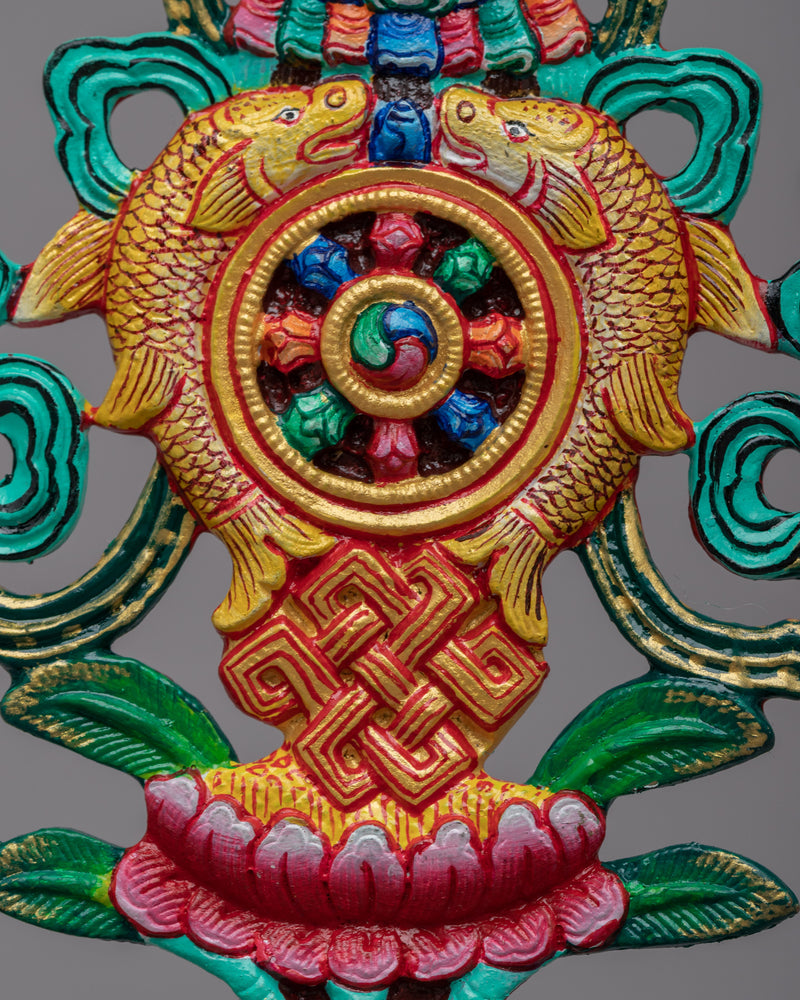 Colorful Auspicious Symbol | Vibrant Spiritual Decor
