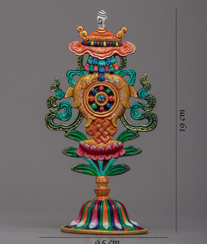 Colorful Auspicious Symbol | Vibrant Spiritual Decor