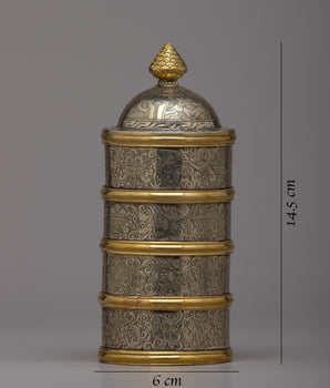 Brass Rice Offering Pot | Traditional Handcrafted Food Offering