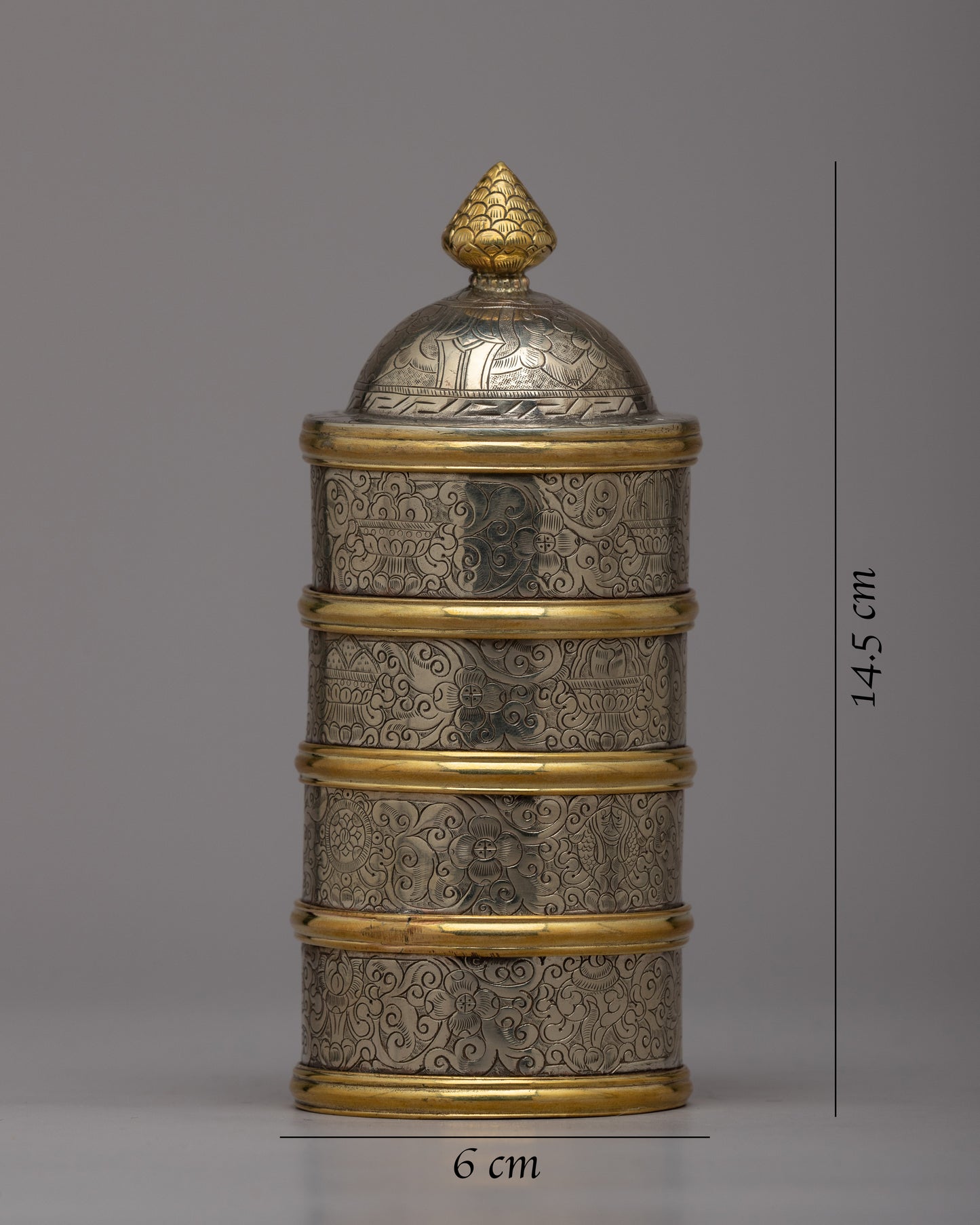 Brass Rice Offering Pot | Traditional Handcrafted Food Offering