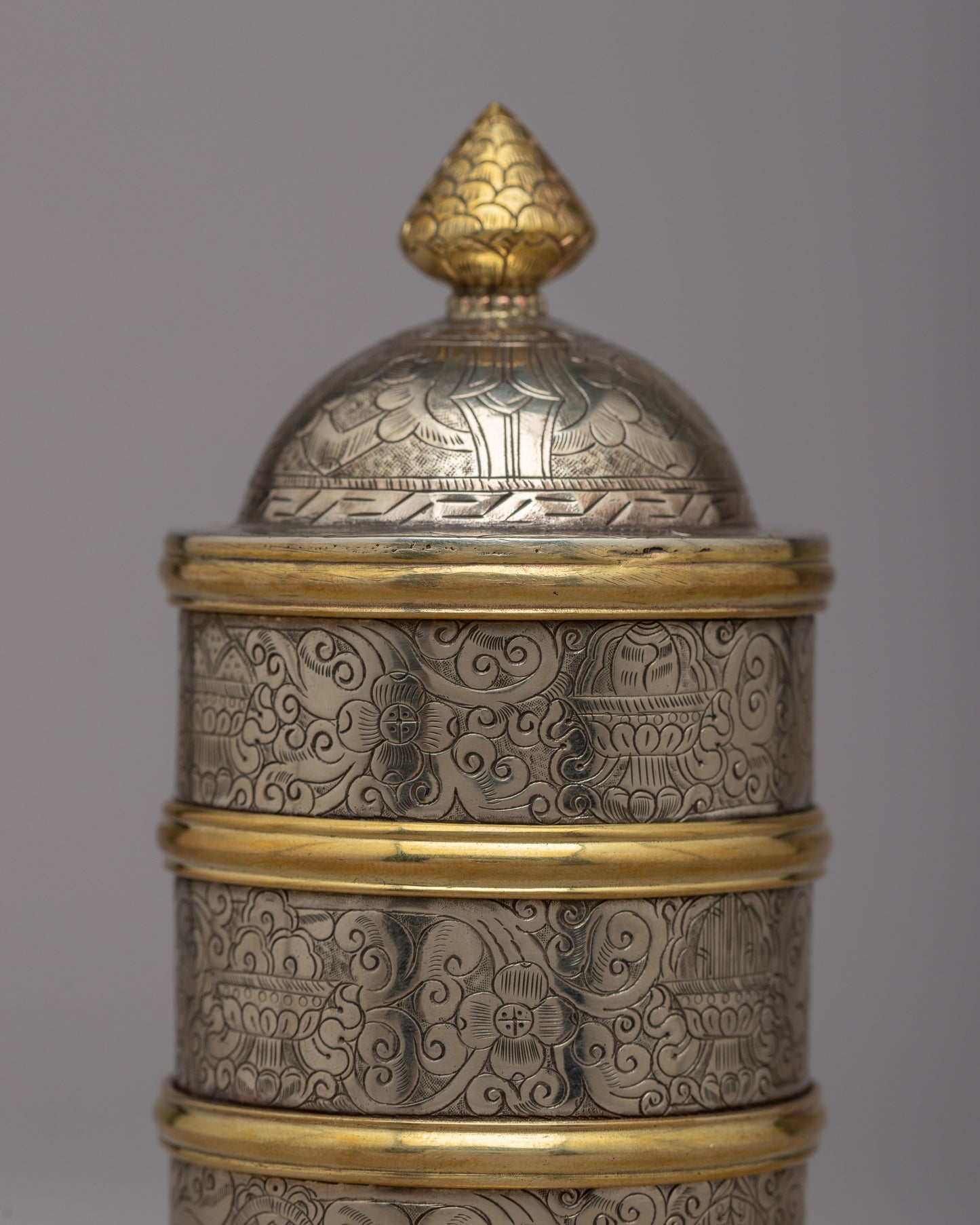 Brass Rice Offering Pot | Traditional Handcrafted Food Offering