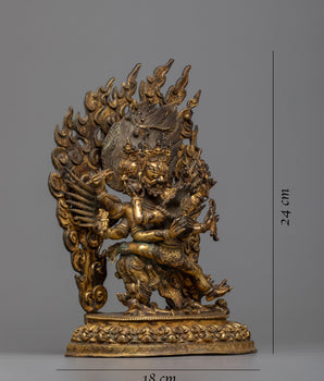 Vajrakilaya Antique Finished Statue 