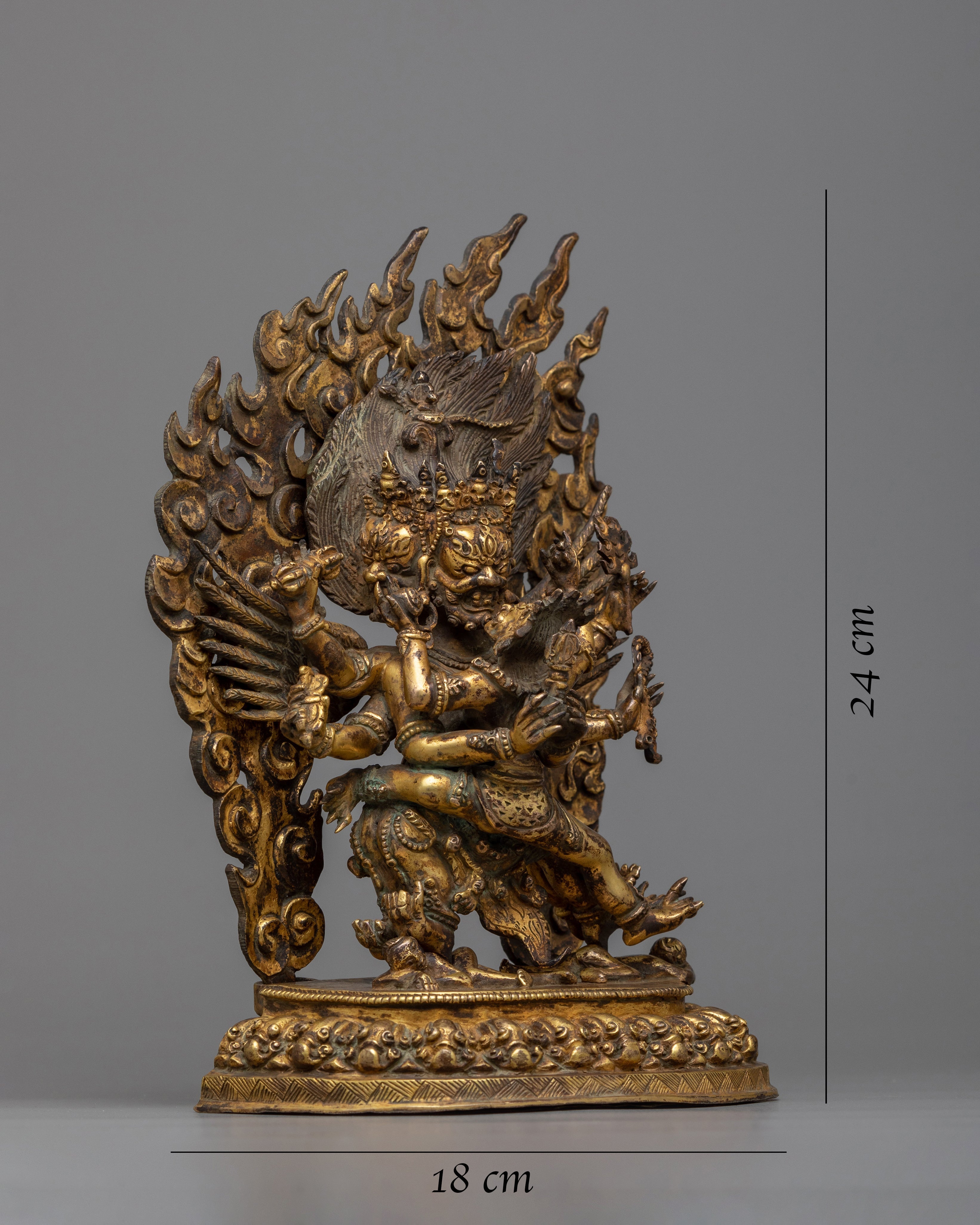 Vajrakilaya Antique Finished Statue 