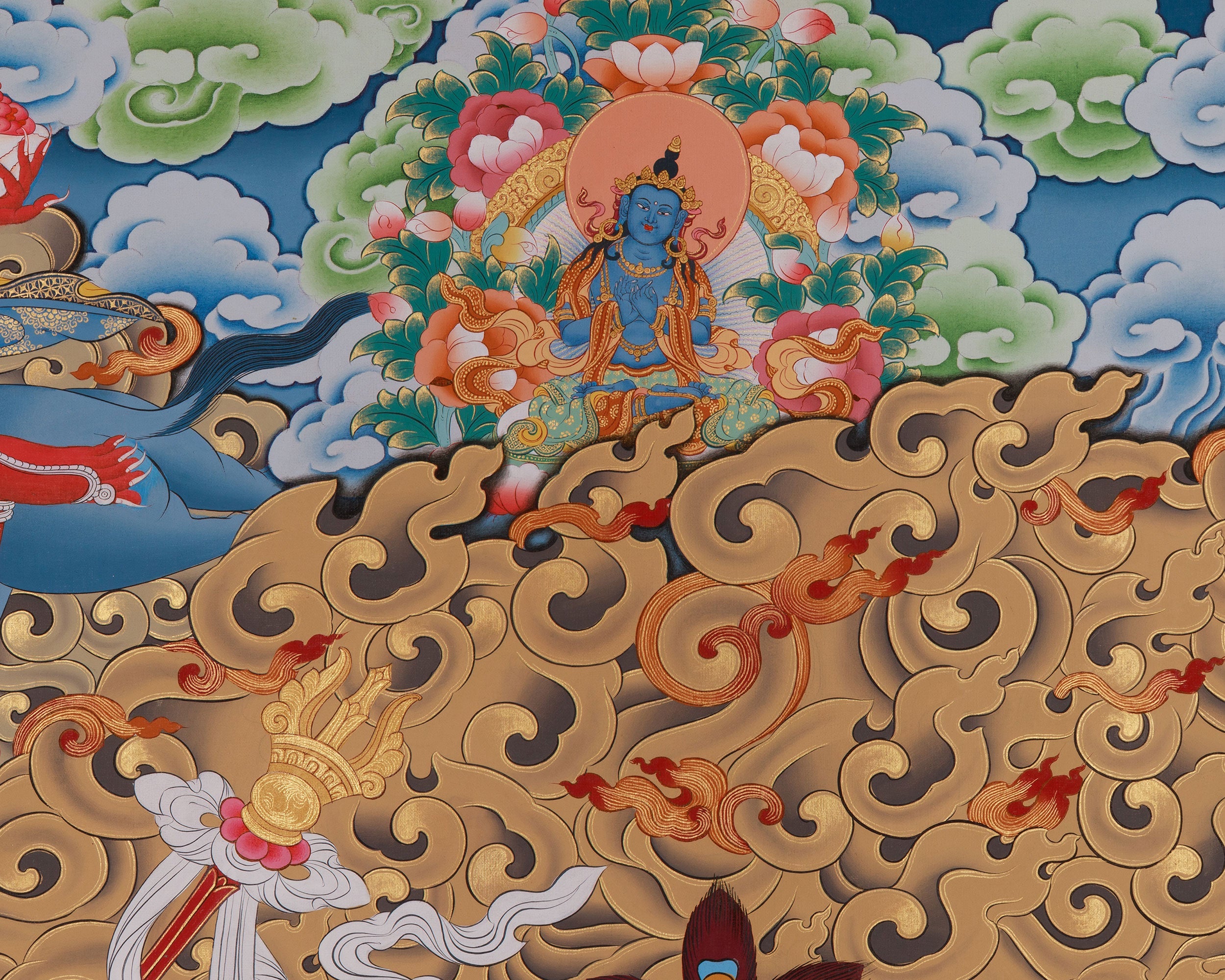 Palden Lhamo Spiritual Thangka | Guardian of Sacred Wisdom
