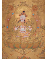 24K Gold Vajrasattva Thangka 
