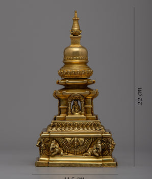 Sacred Gold Stupa | Display the Essence of Spiritual Wealth