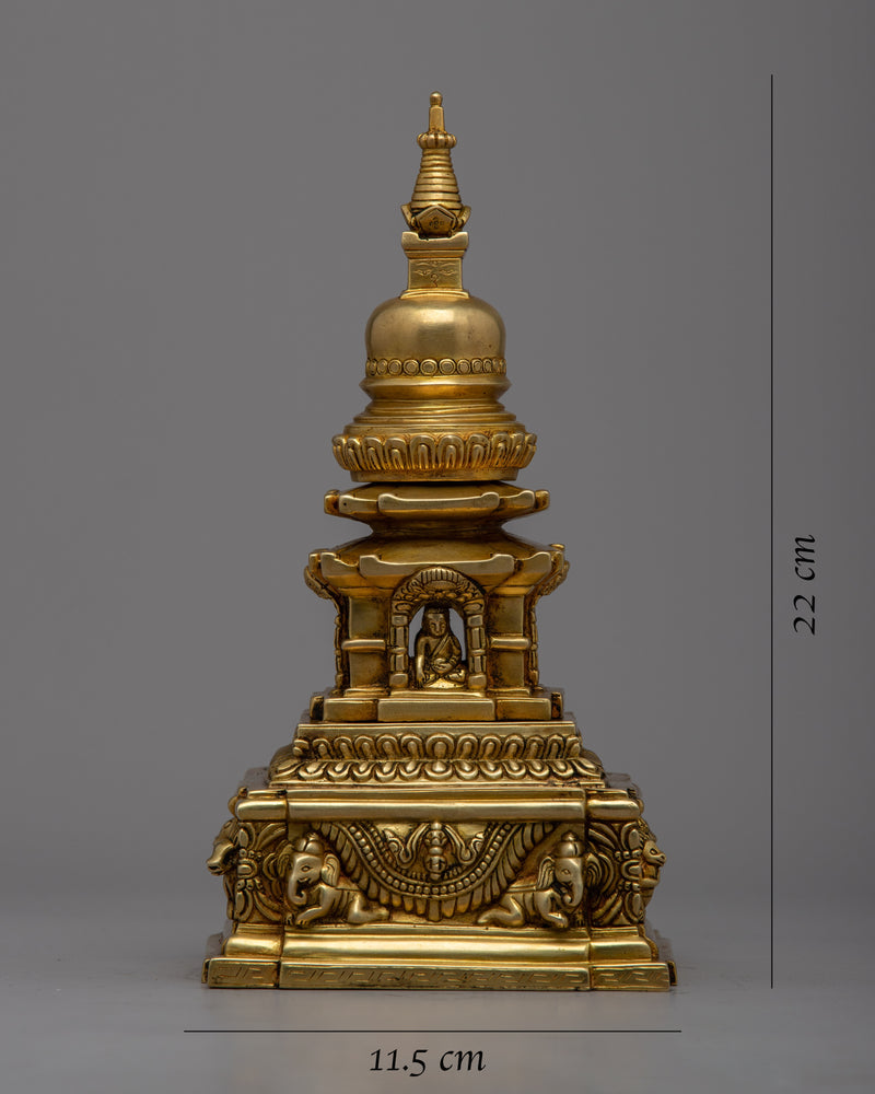 Sacred Gold Stupa | Display the Essence of Spiritual Wealth