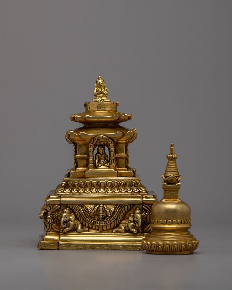 Sacred Gold Stupa | Display the Essence of Spiritual Wealth