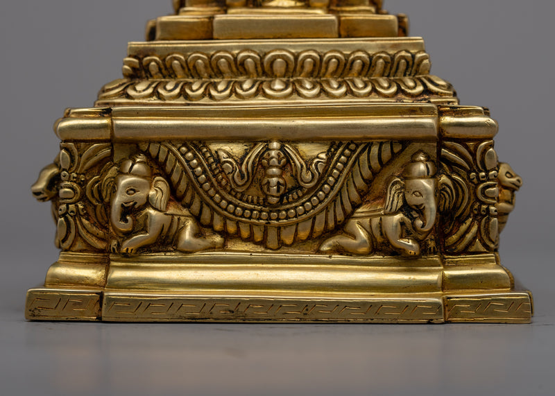 Sacred Gold Stupa | Display the Essence of Spiritual Wealth