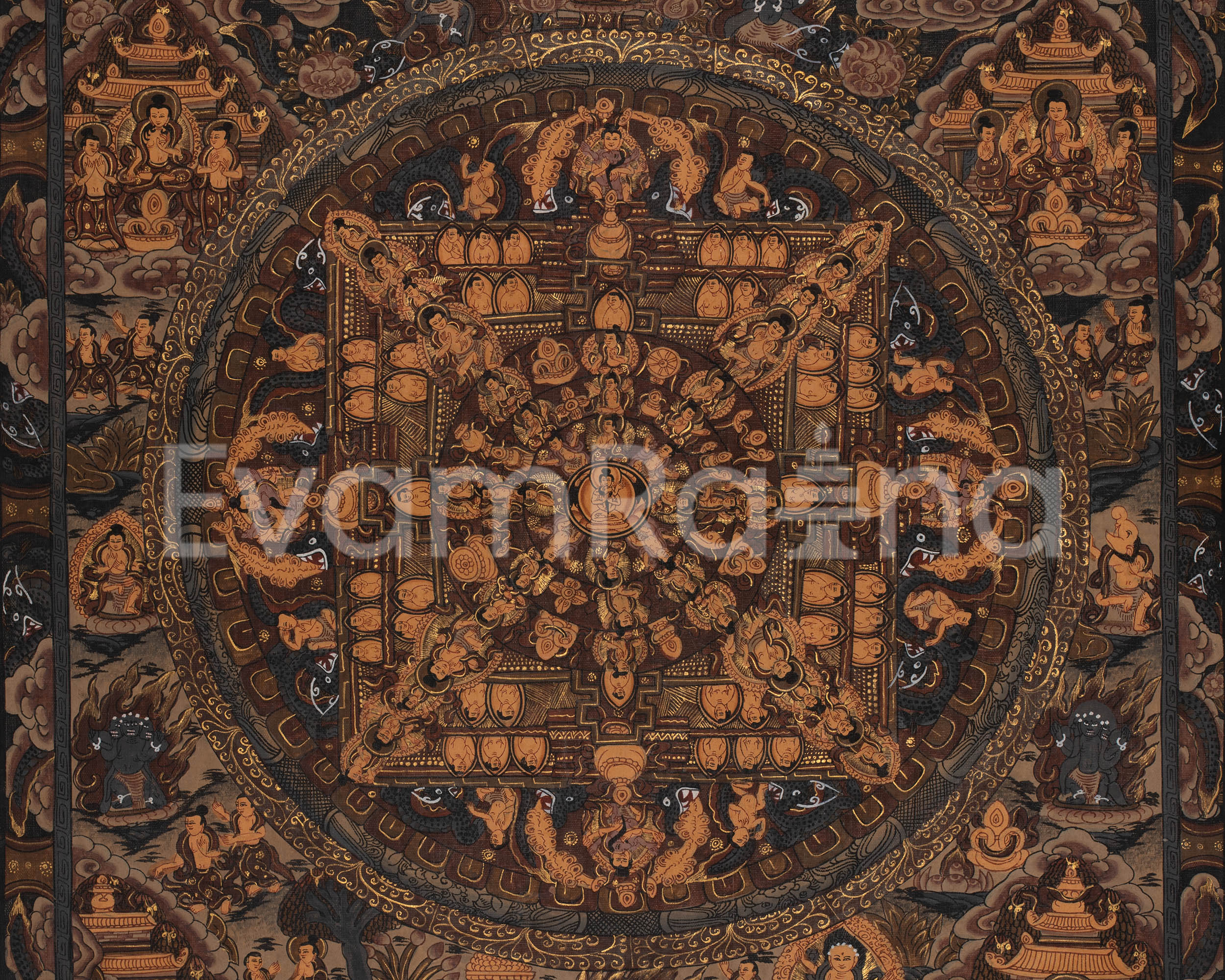 Deity Mandala Thangka |  Mandala for Meditation & Visualization