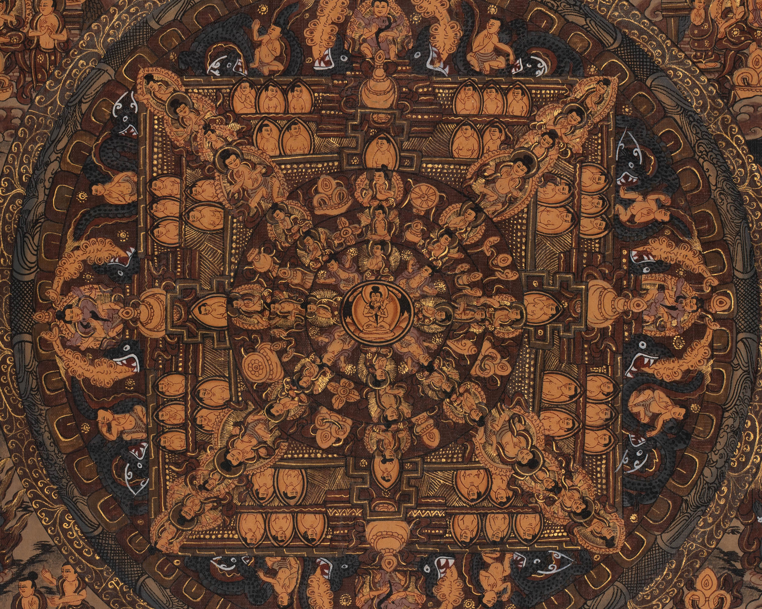 Deity Mandala Thangka |  Mandala for Meditation & Visualization