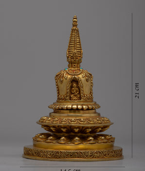 Copper Stupa for Home Altar | Create a Sacred Meditation Corner