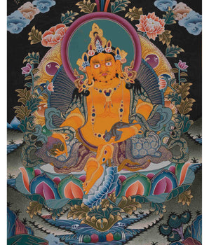 Dzambala Thangka Painting | Himalayan Buddhist Arts