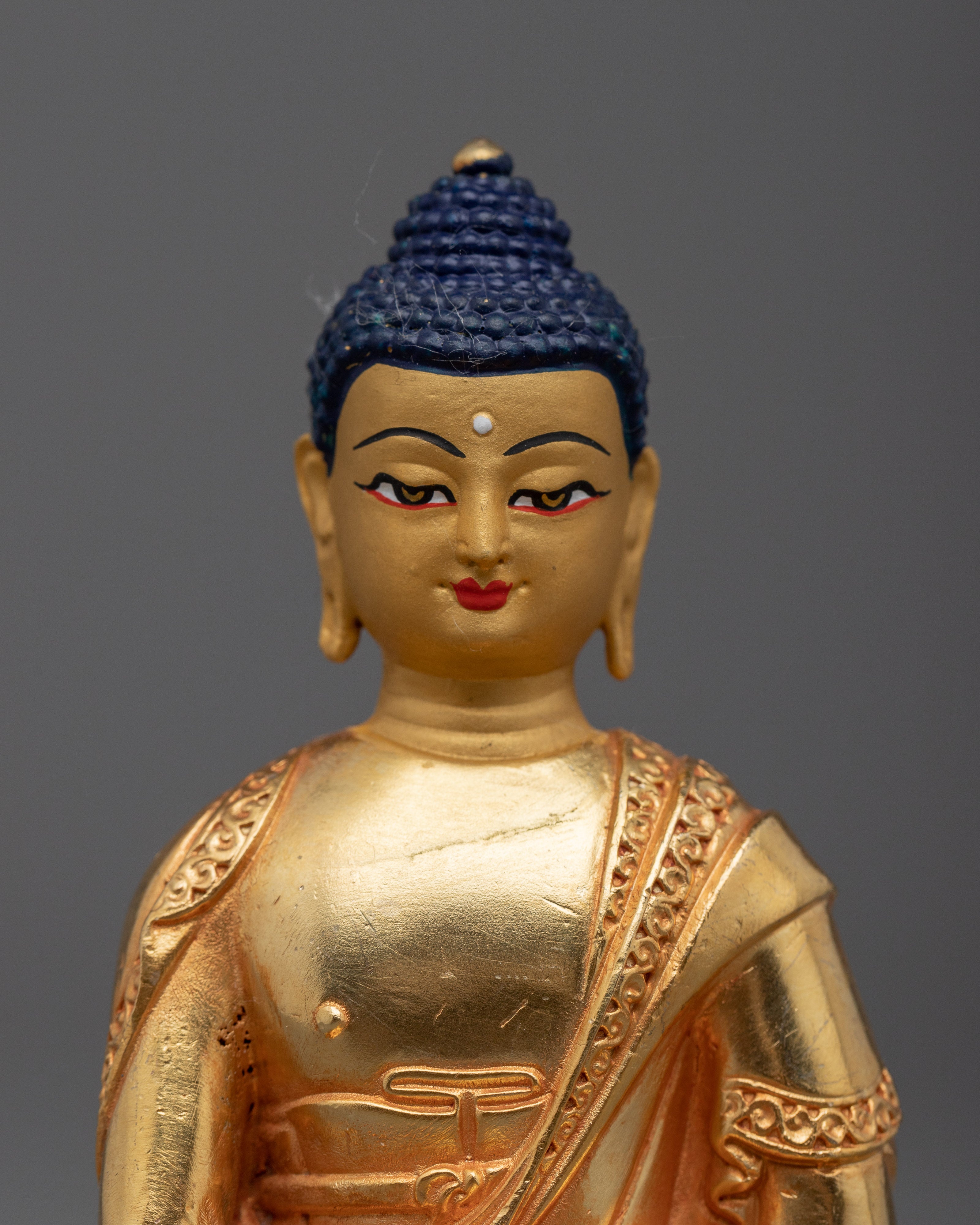 Shakyamuni Buddha Gold Statue | Himalayan Buddhist Art