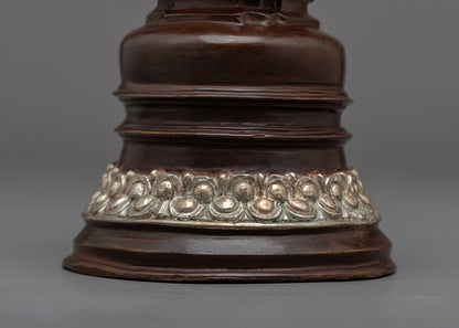 Handcrafted Silver Plated Stupa | Infuse Your Space with Divine Energy